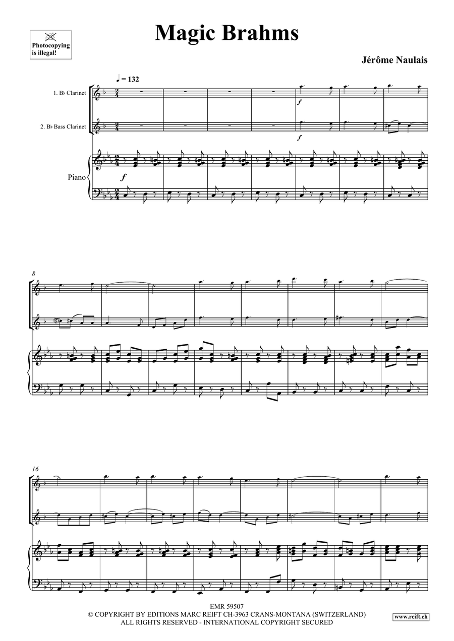 Magic Brahms Magic Brahms Bass Clarinet scores gallery preview page 4