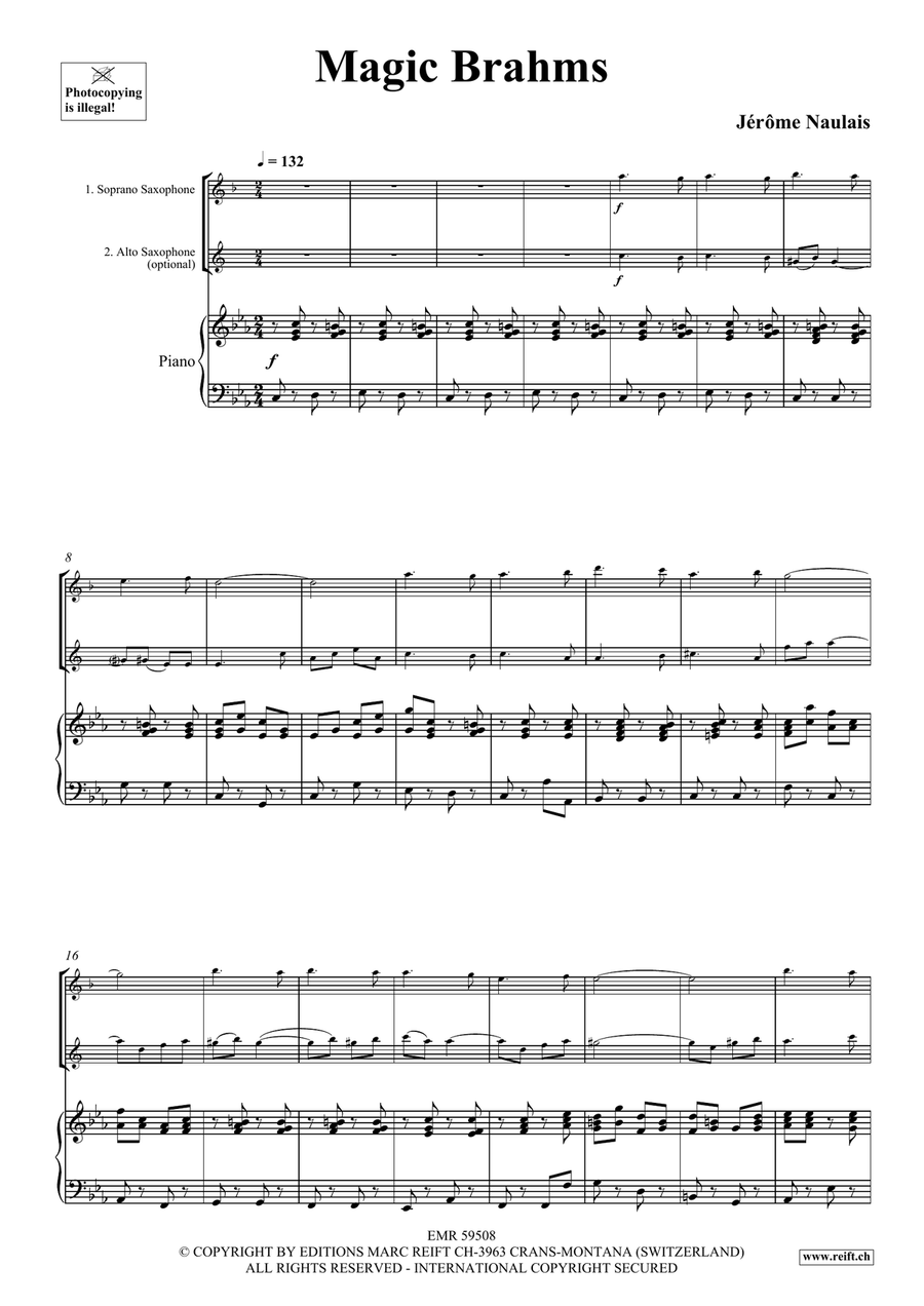 Magic Brahms Magic Brahms Soprano Saxophone scores gallery preview page 4