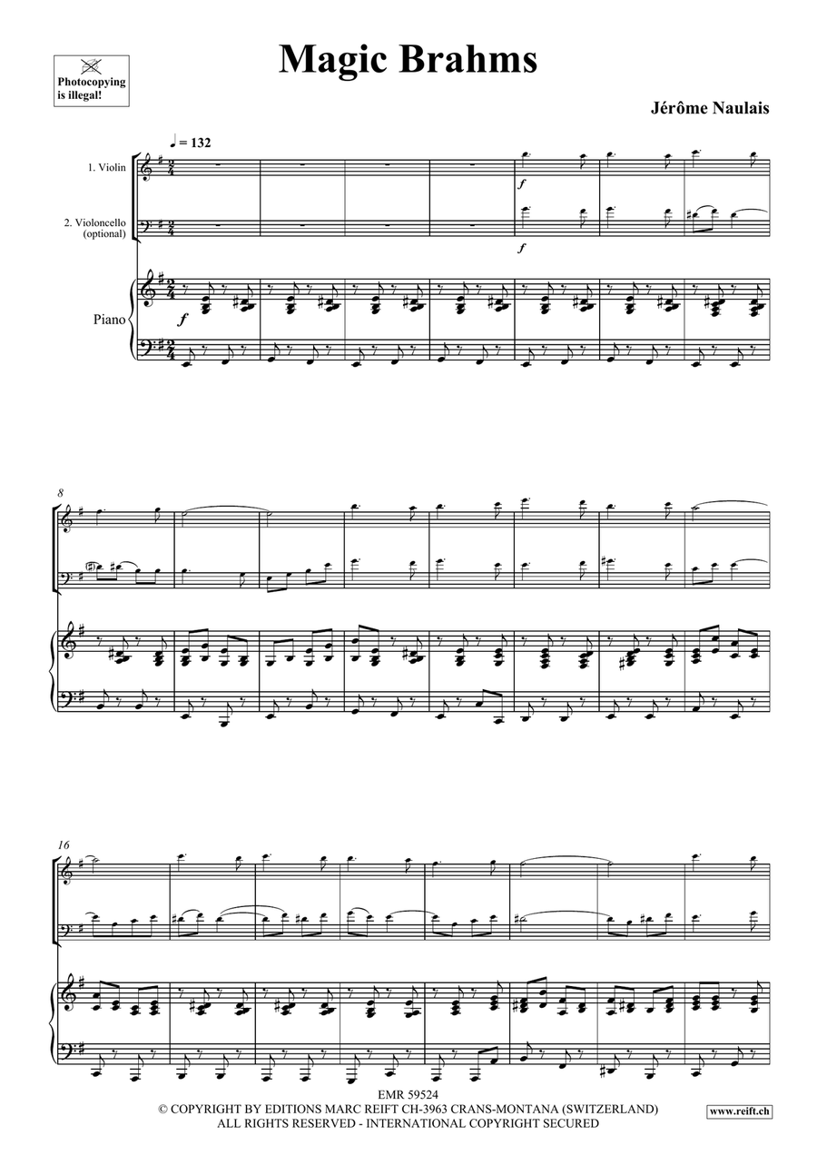 Magic Brahms Magic Brahms Piano Trio scores gallery preview page 4