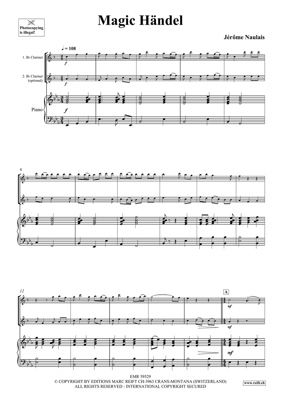 Magic Händel Magic Händel Clarinet Duet scores gallery preview page 4