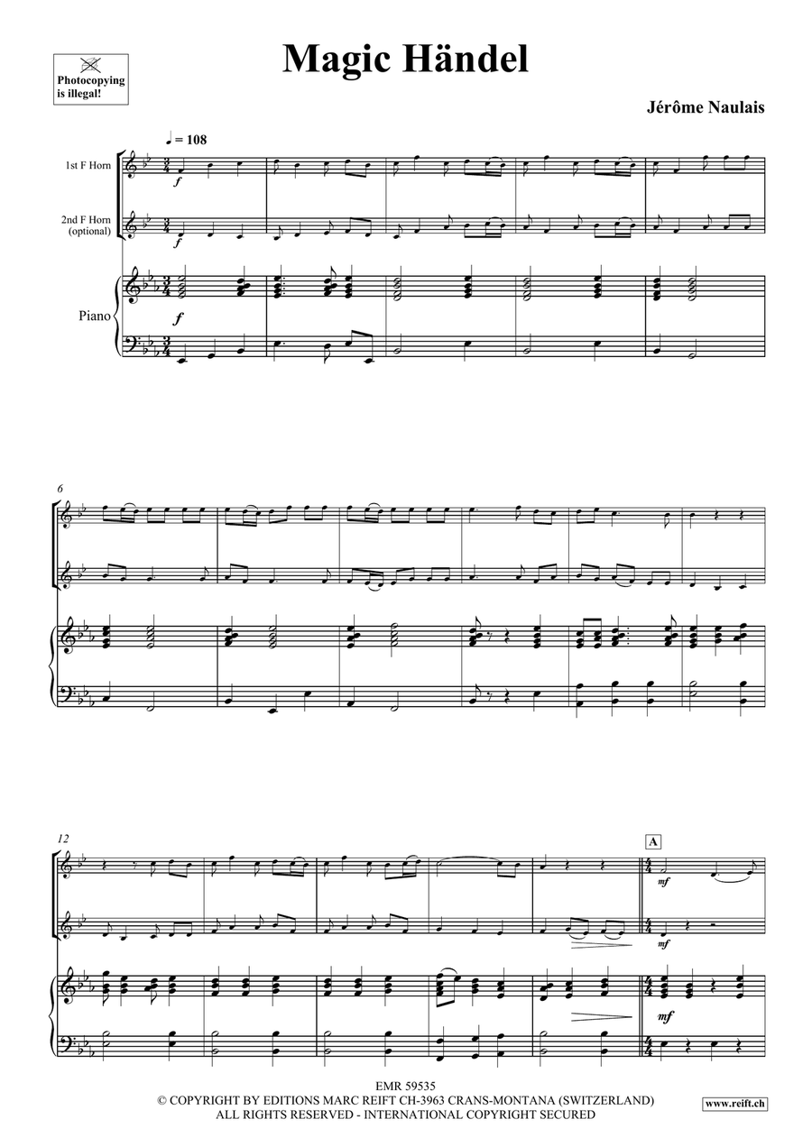 Magic Händel Magic Händel Horn scores gallery preview page 4