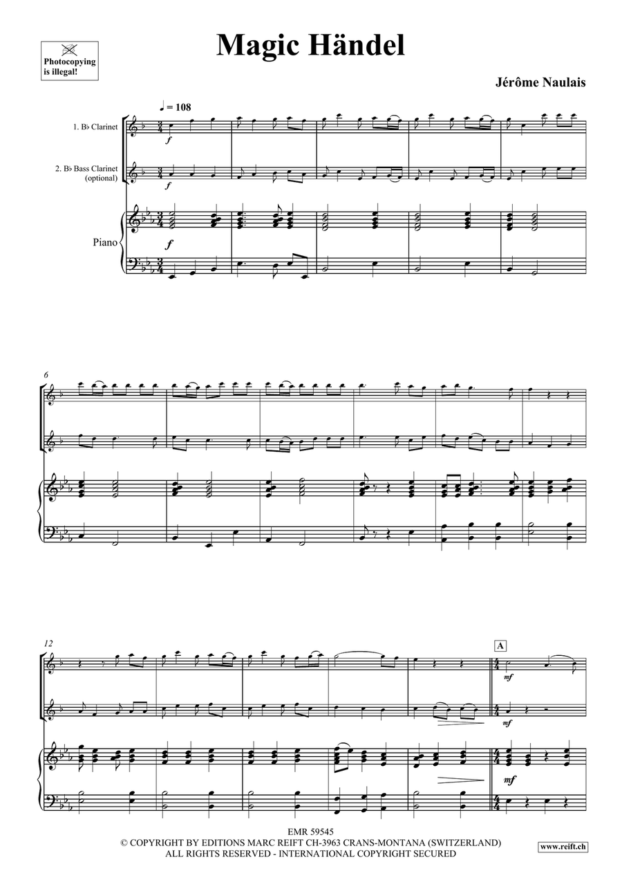 Magic Händel Magic Händel Bass Clarinet scores gallery preview page 4