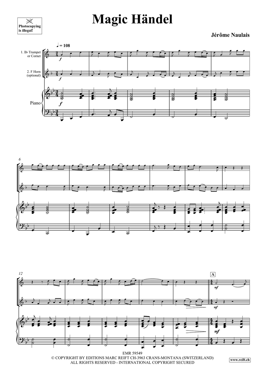 Magic Händel Magic Händel Cornet scores gallery preview page 4