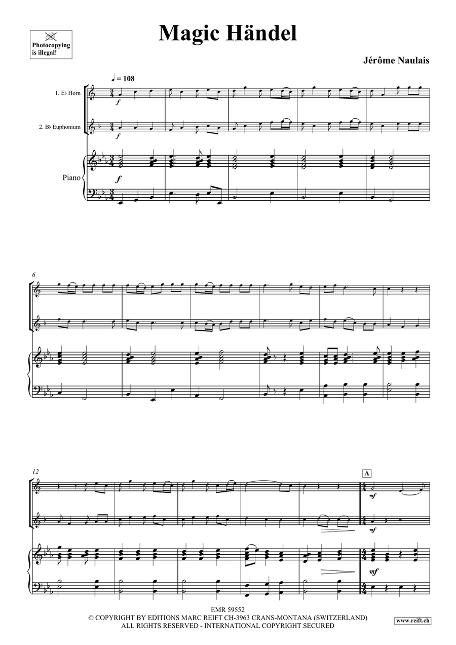 Magic Händel Magic Händel Euphonium scores gallery preview page 4