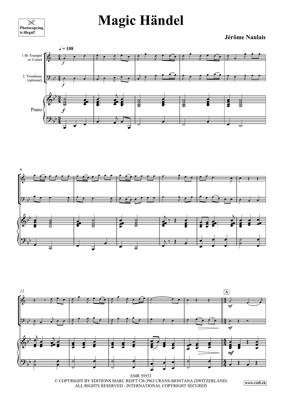 Magic Händel Magic Händel Cornet scores gallery preview page 4