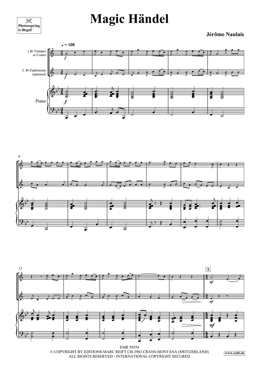 Magic Händel Magic Händel Cornet scores gallery preview page 4