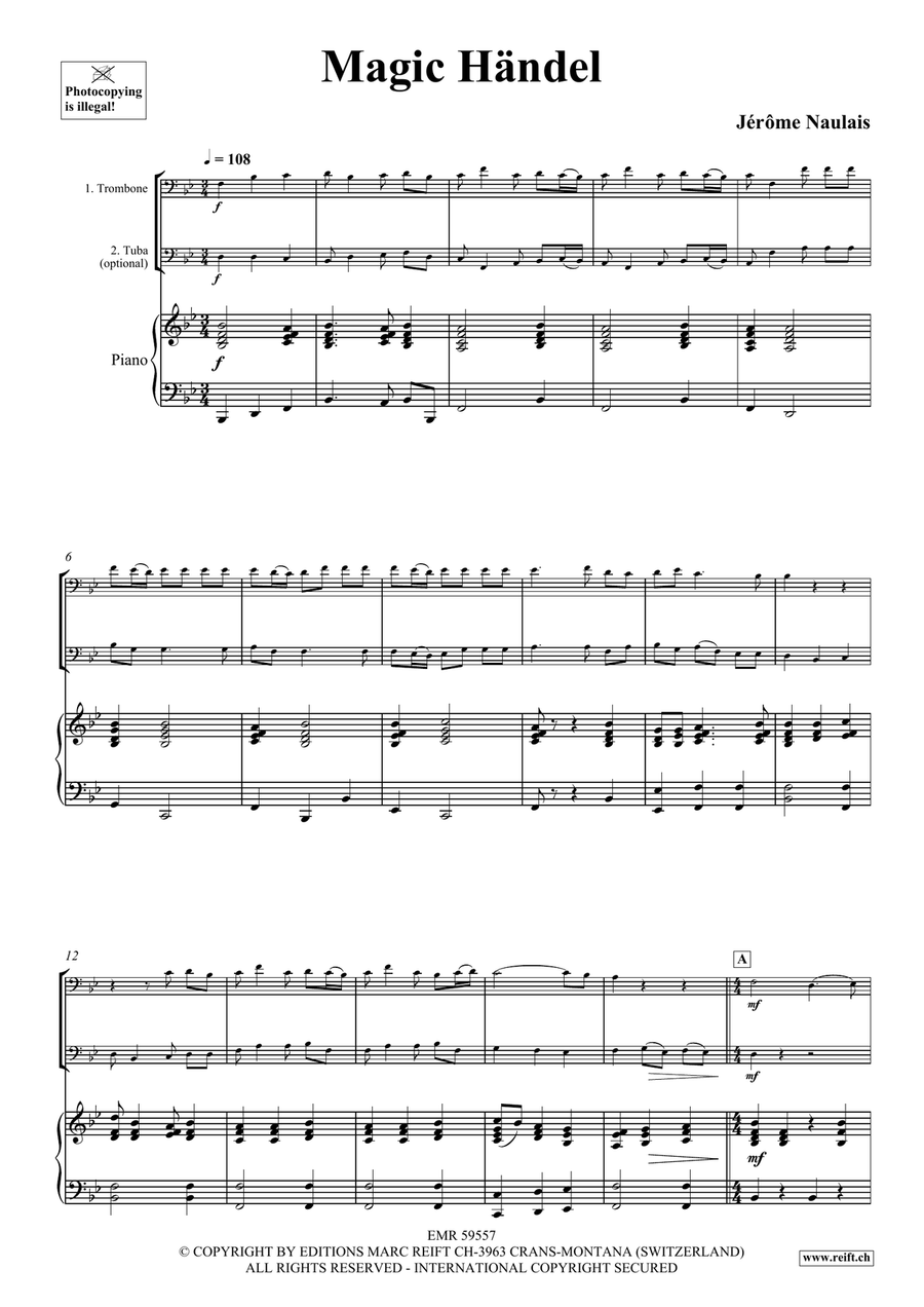 Magic Händel Magic Händel Trombone scores gallery preview page 4
