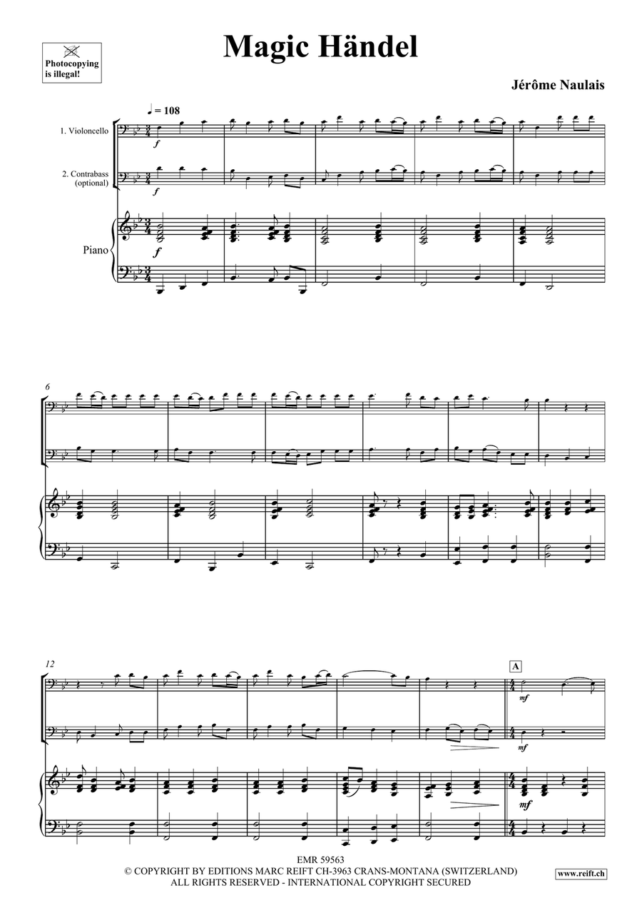 Magic Händel Magic Händel Double Bass scores gallery preview page 4