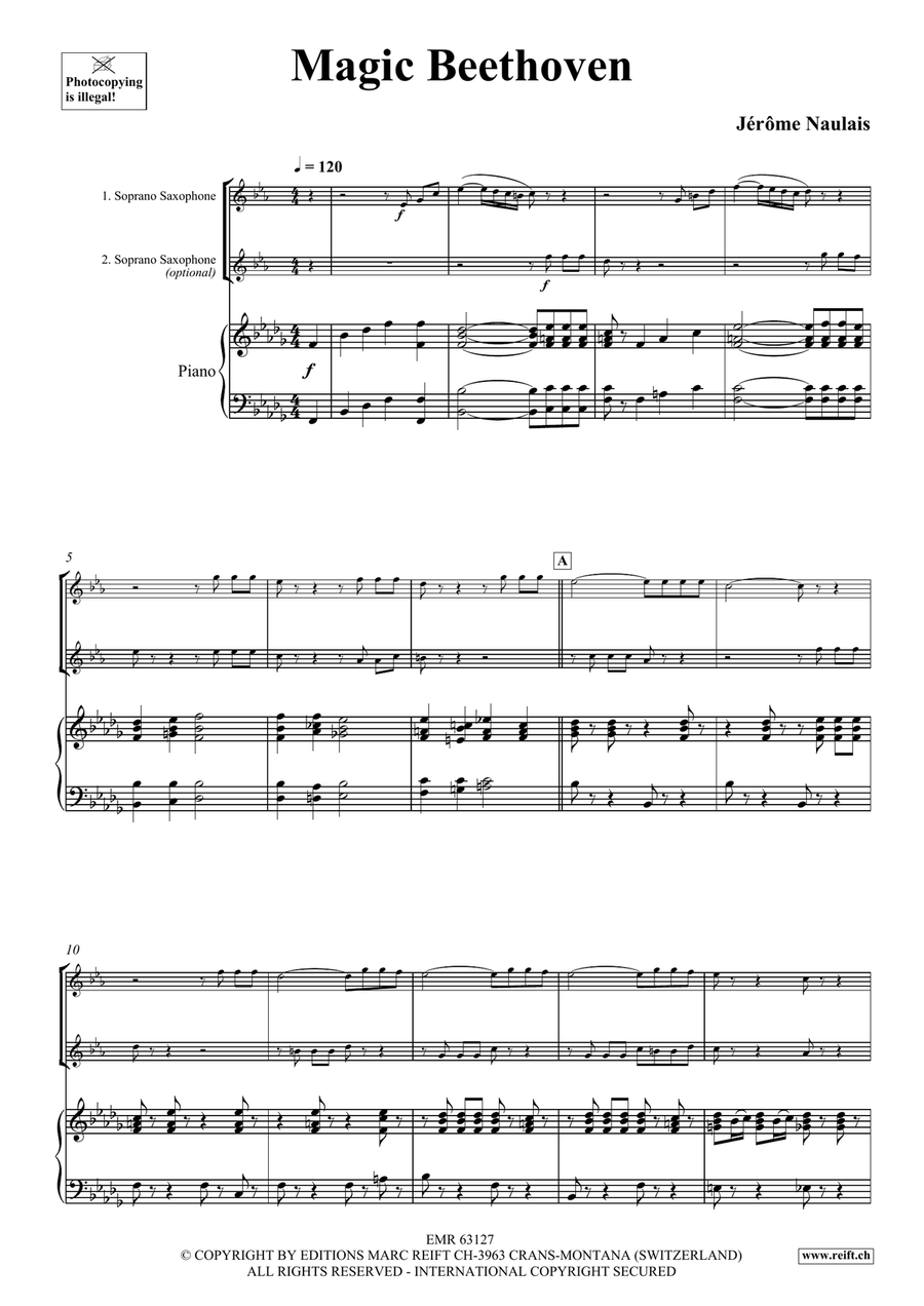 Magic Beethoven Magic Beethoven Soprano Saxophone scores gallery preview page 4