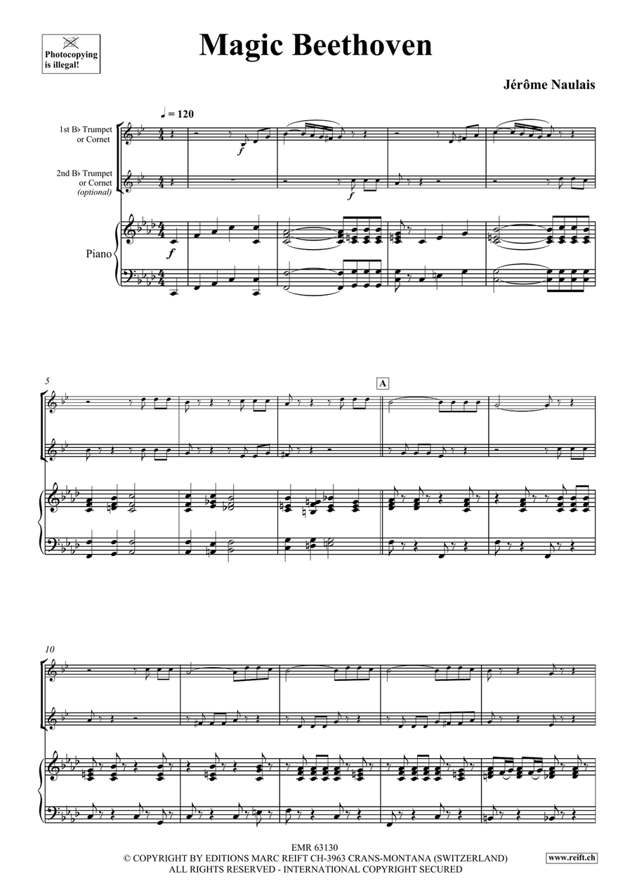 Magic Beethoven Magic Beethoven Trumpet Duet scores gallery preview page 4