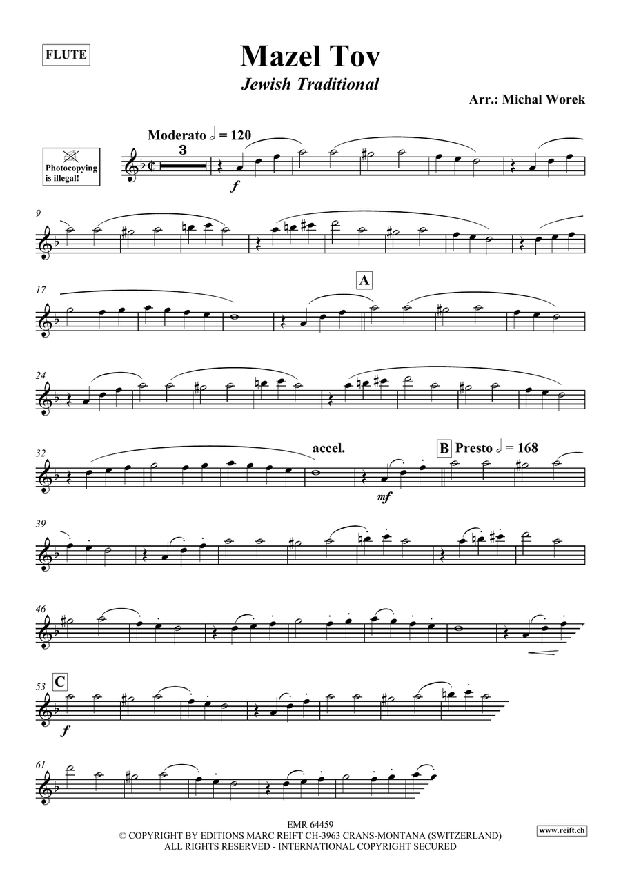 Mazel Tov Mazel Tov Flute Solo scores gallery preview page 3