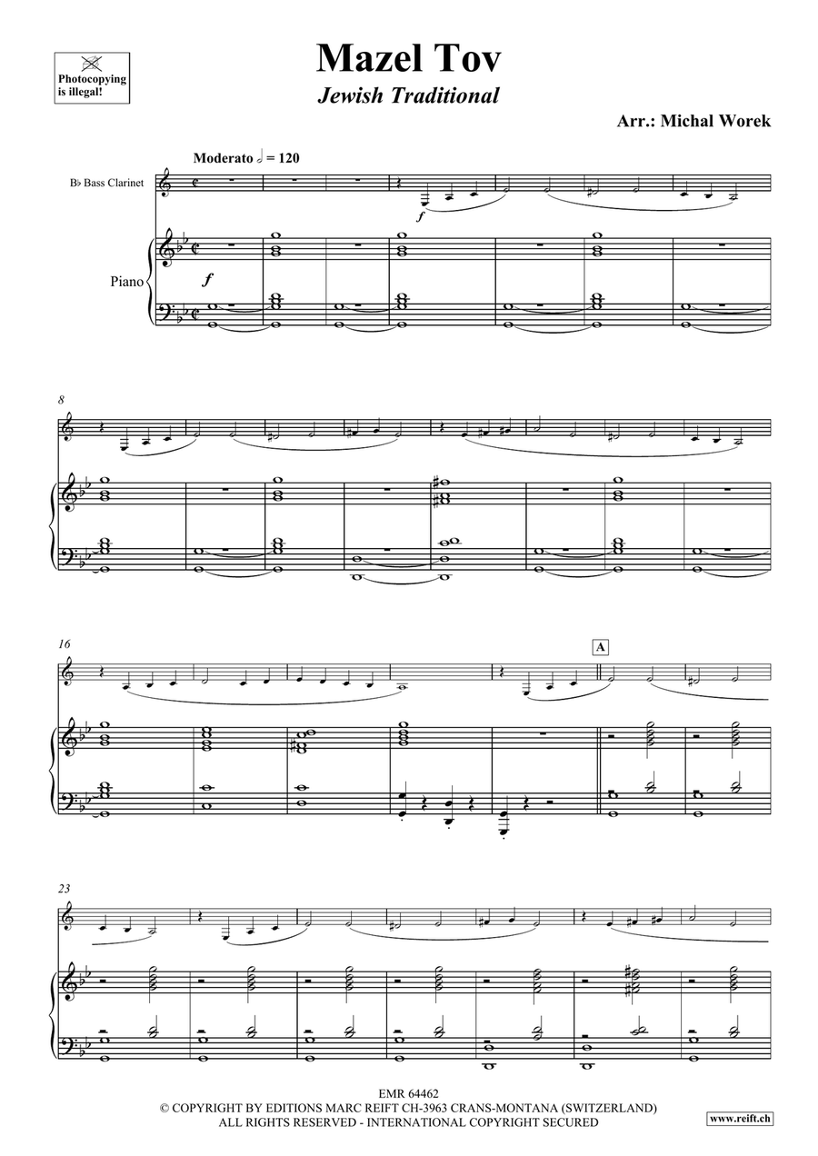 Mazel Tov Mazel Tov Bass Clarinet scores gallery preview page 4