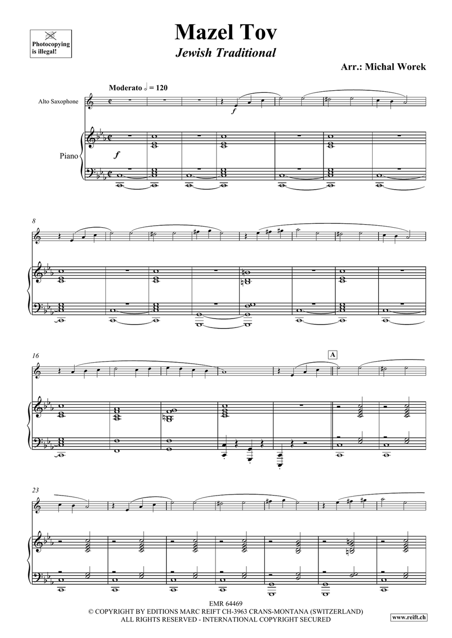 Mazel Tov Mazel Tov Alto Saxophone scores gallery preview page 4