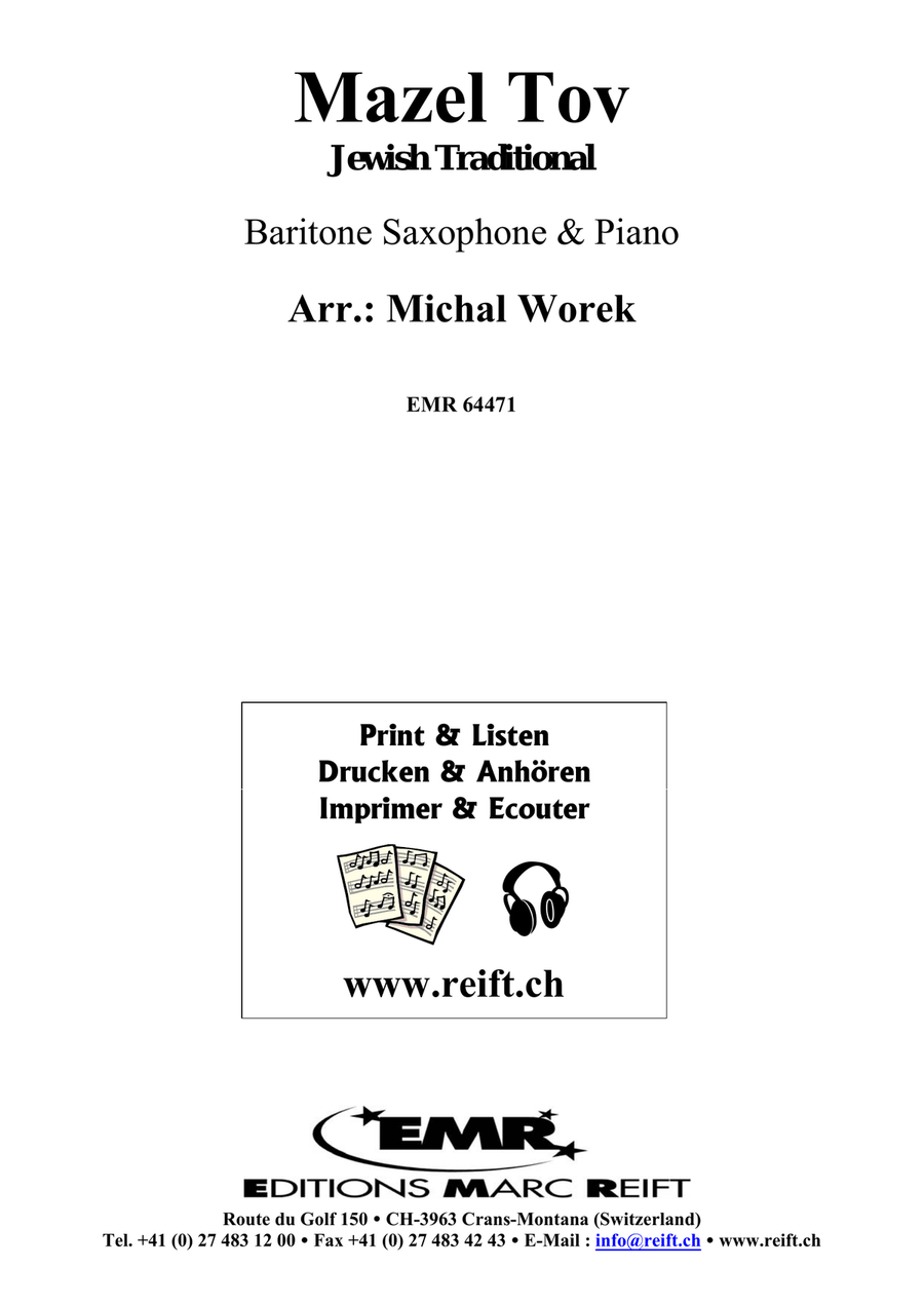Mazel Tov Mazel Tov Baritone Saxophone scores gallery preview page 2