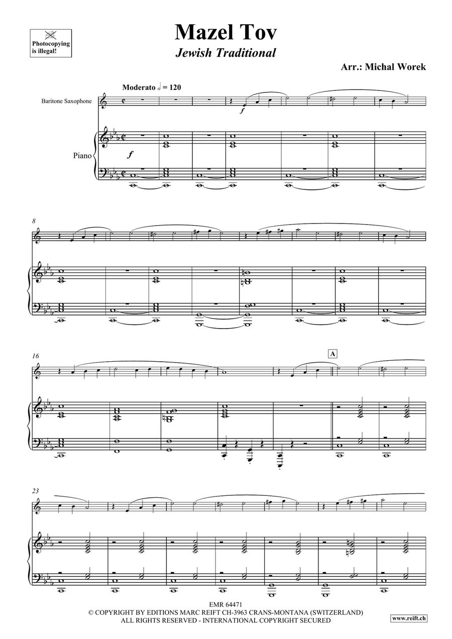 Mazel Tov Mazel Tov Baritone Saxophone scores gallery preview page 4