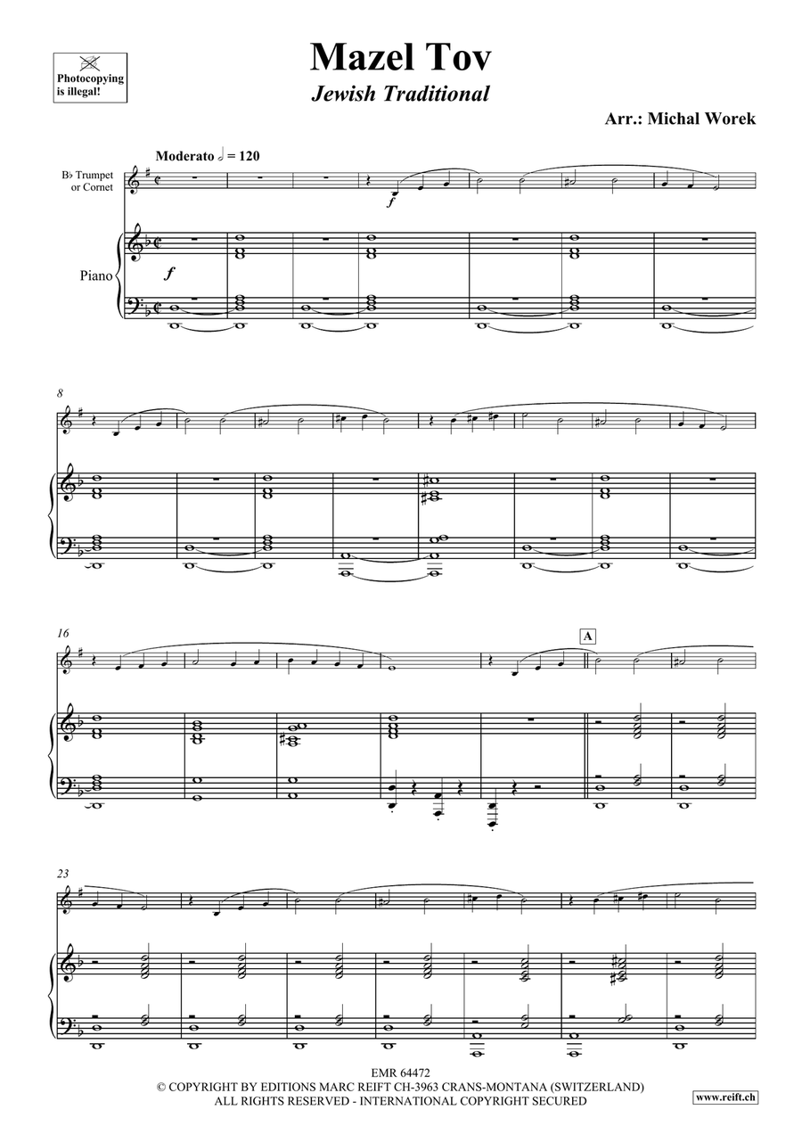 Mazel Tov Mazel Tov Cornet scores gallery preview page 4