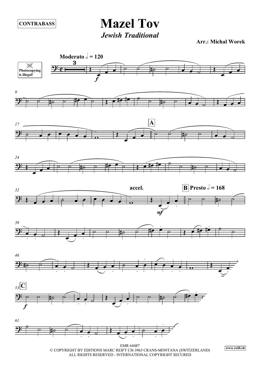 Mazel Tov Mazel Tov Double Bass scores gallery preview page 3