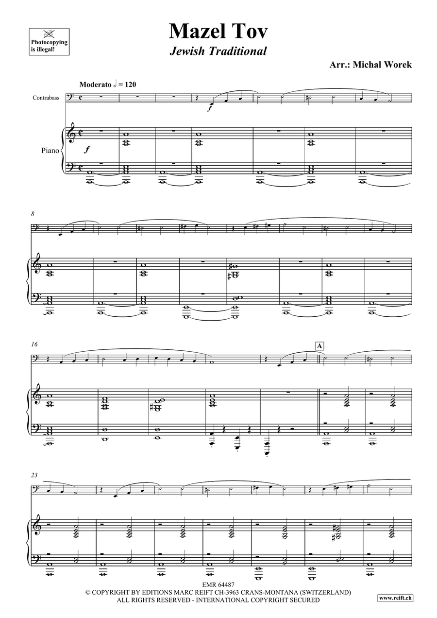 Mazel Tov Mazel Tov Double Bass scores gallery preview page 4