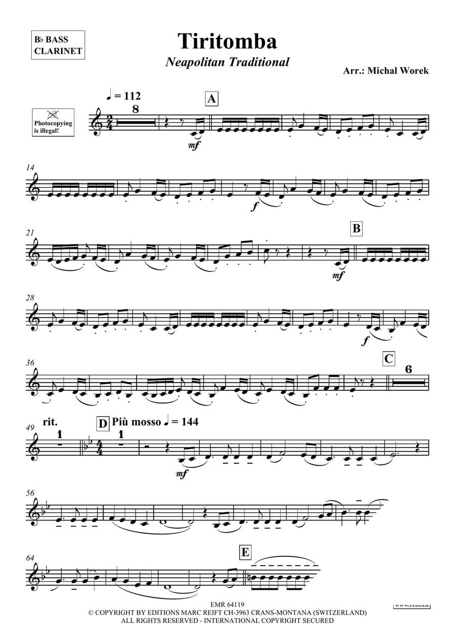 Tiritomba Tiritomba Bass Clarinet scores gallery preview page 3