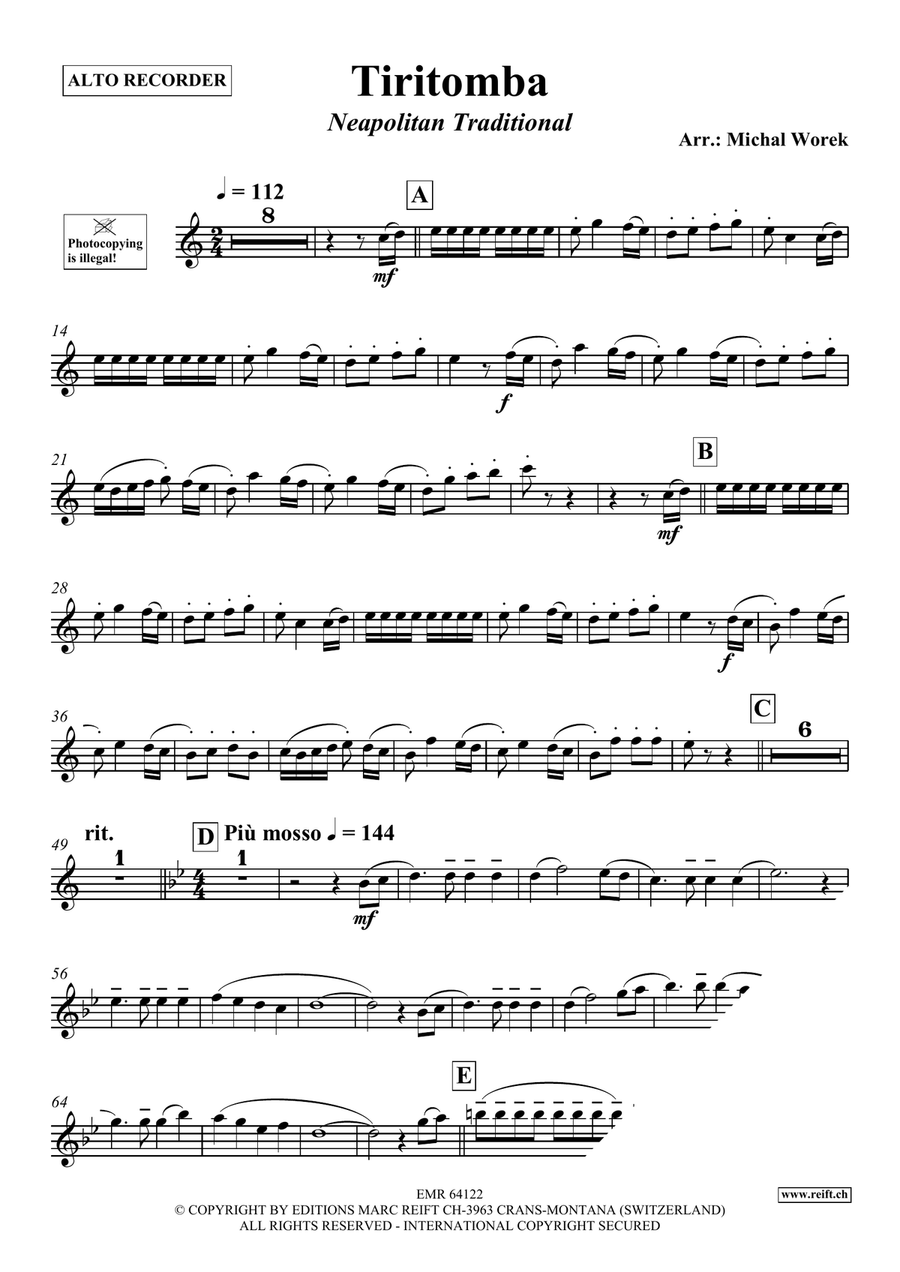 Tiritomba Tiritomba Alto Recorder scores gallery preview page 3