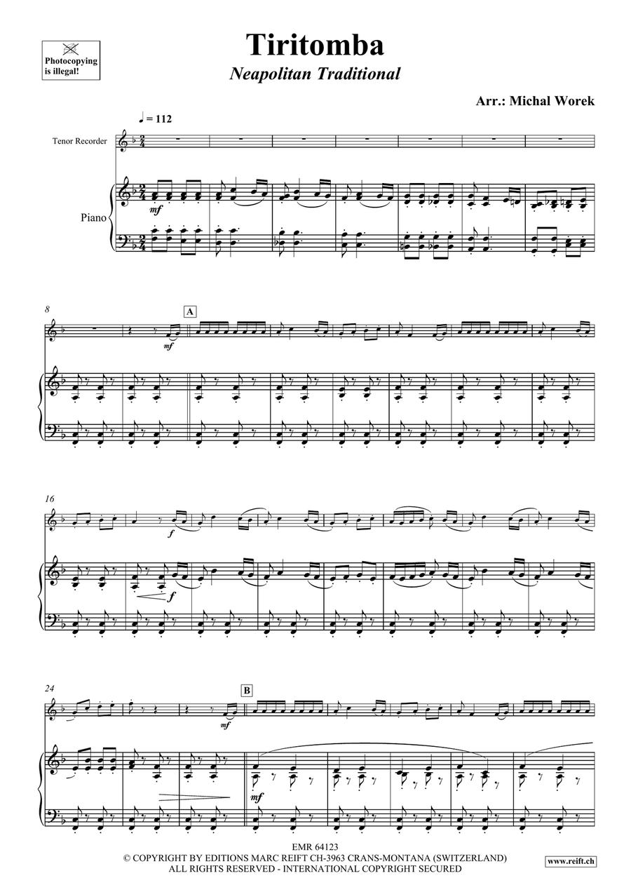Tiritomba Tiritomba Tenor Recorder scores gallery preview page 4