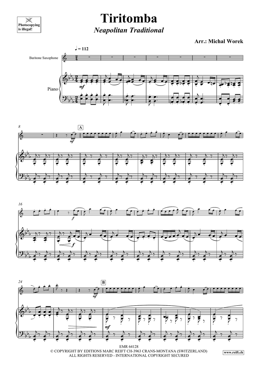 Tiritomba Tiritomba Baritone Saxophone scores gallery preview page 4