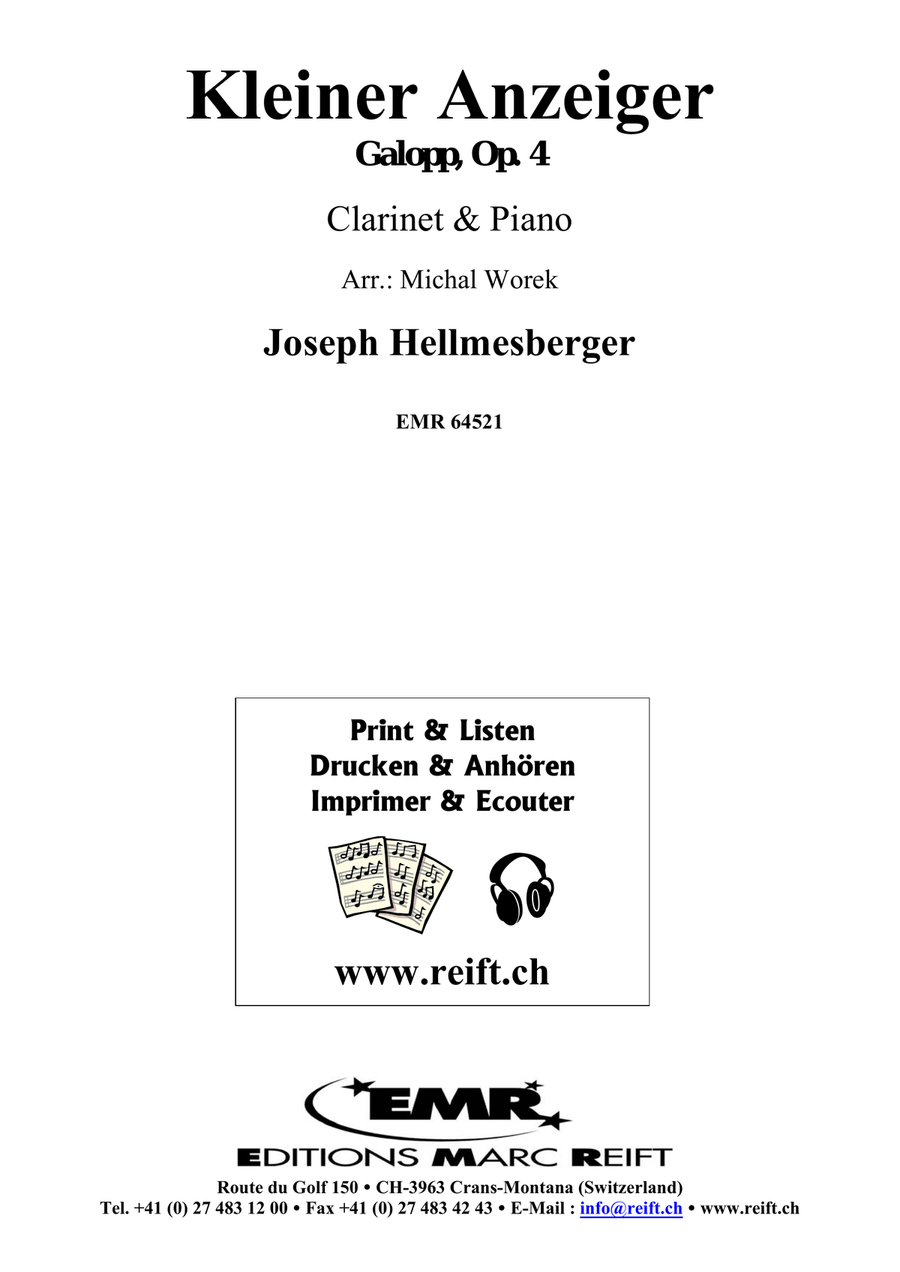 Kleiner Anzeiger Kleiner Anzeiger Clarinet Solo scores gallery preview page 2
