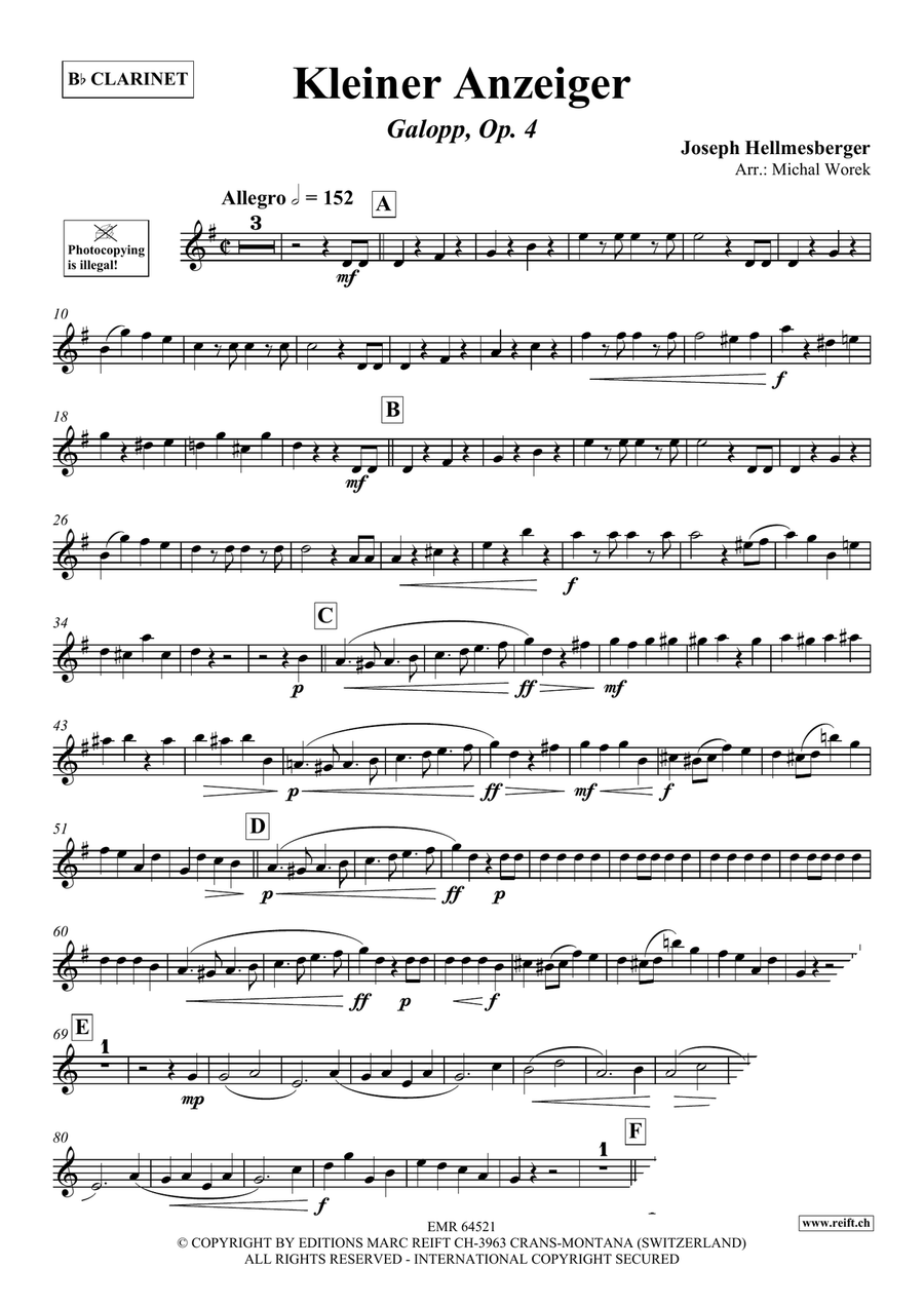 Kleiner Anzeiger Kleiner Anzeiger Clarinet Solo scores gallery preview page 3