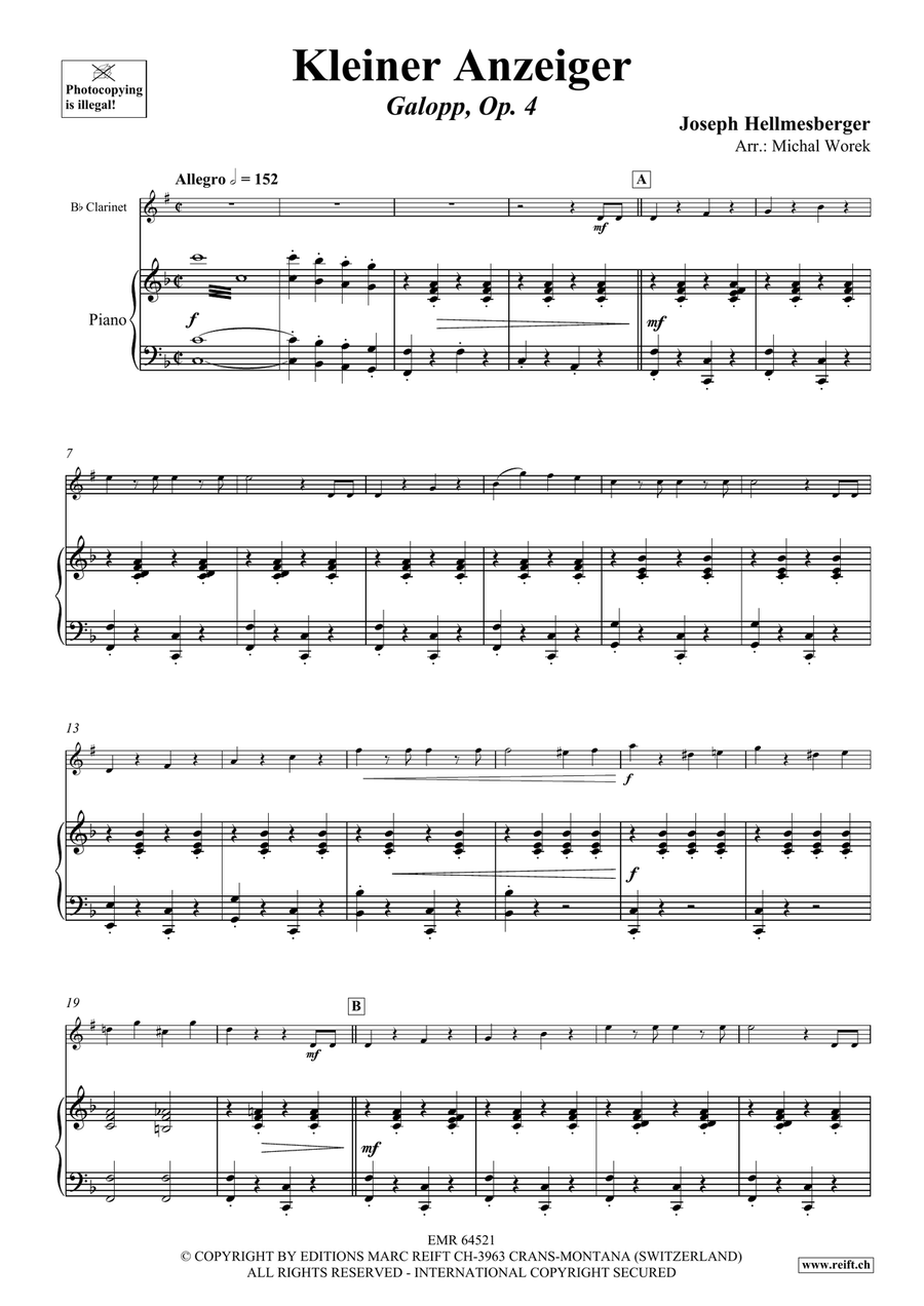 Kleiner Anzeiger Kleiner Anzeiger Clarinet Solo scores gallery preview page 4