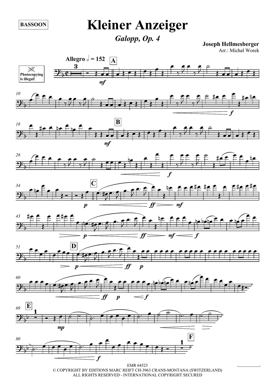 Kleiner Anzeiger Kleiner Anzeiger Bassoon Solo scores gallery preview page 3
