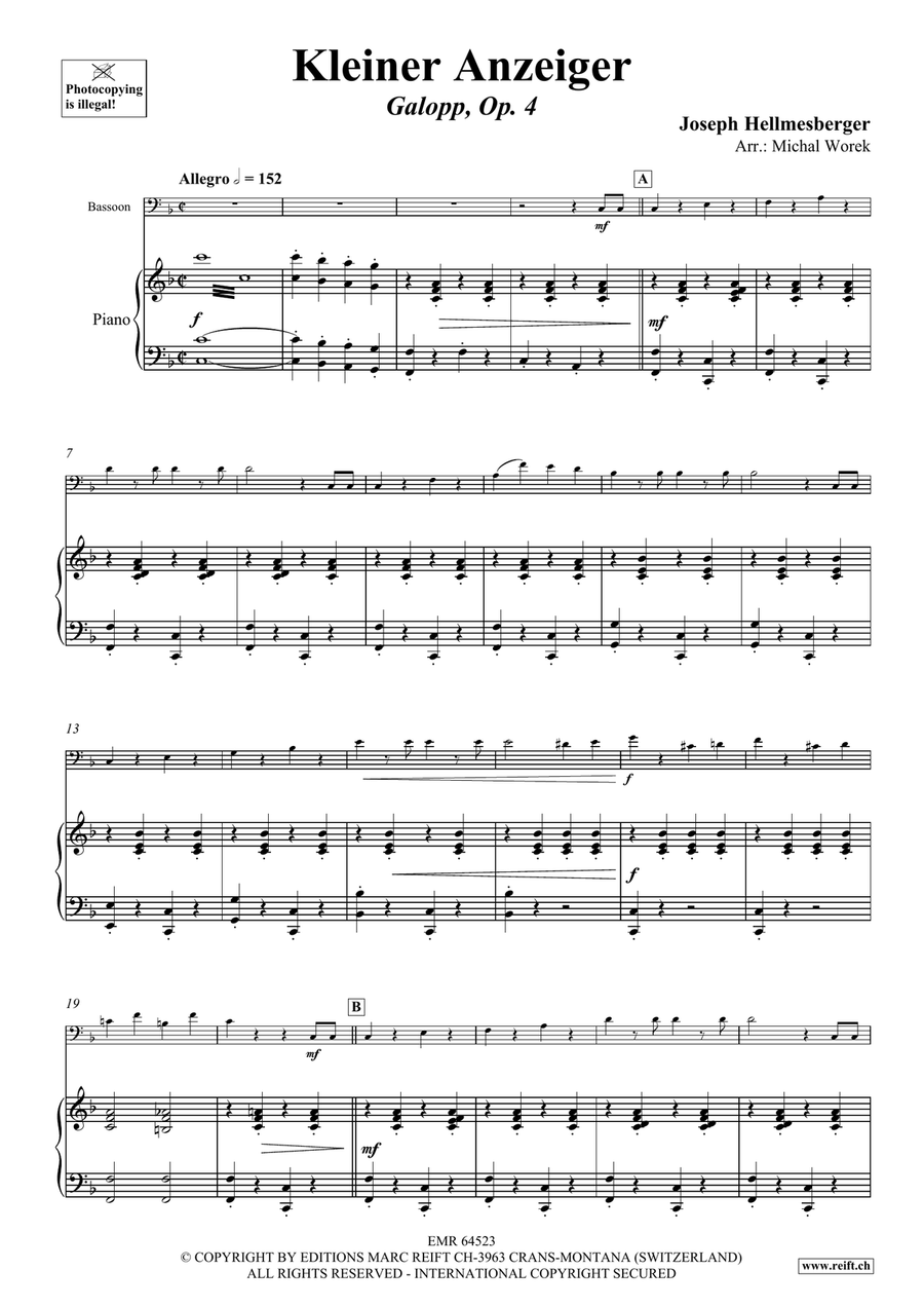 Kleiner Anzeiger Kleiner Anzeiger Bassoon Solo scores gallery preview page 4