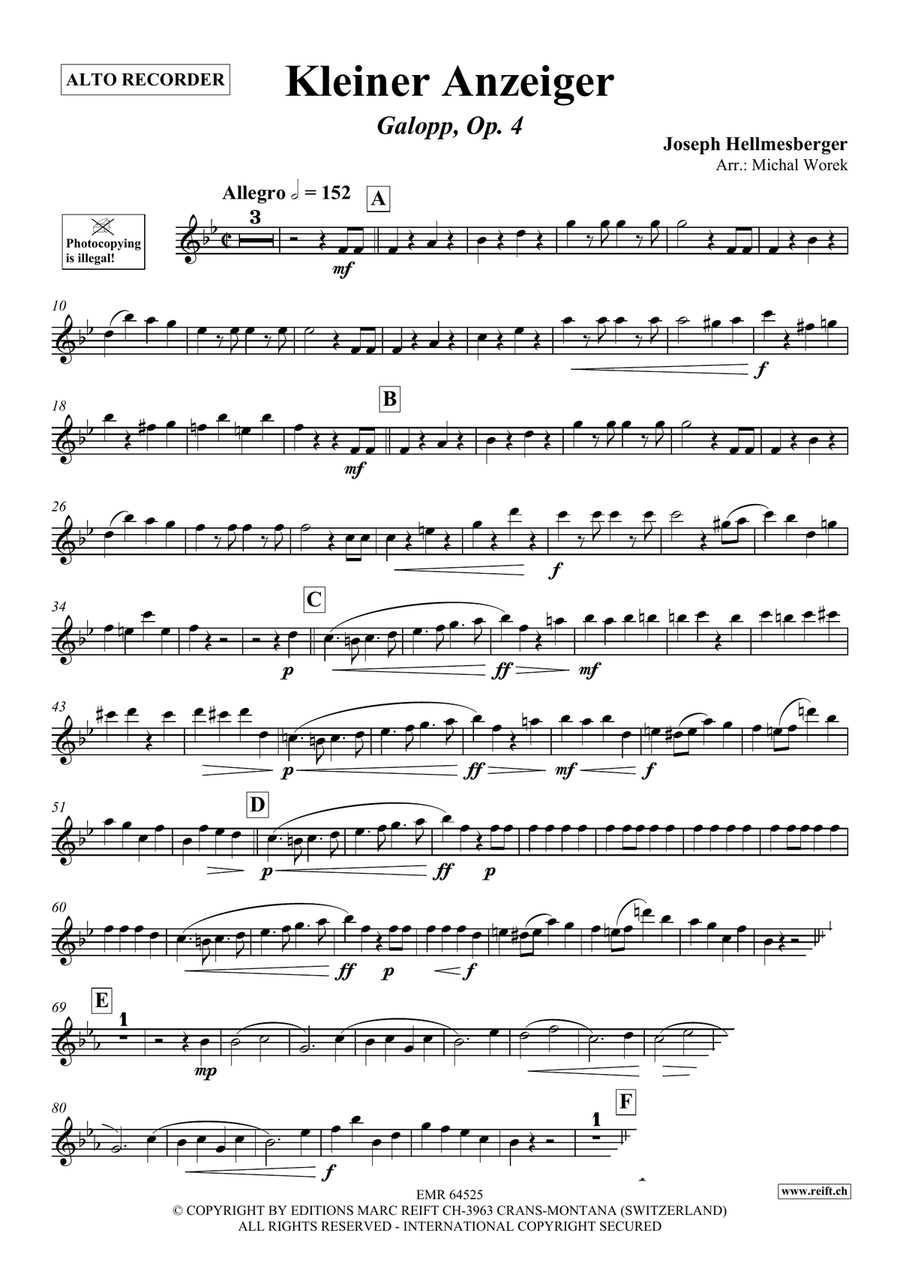 Kleiner Anzeiger Kleiner Anzeiger Alto Recorder scores gallery preview page 3