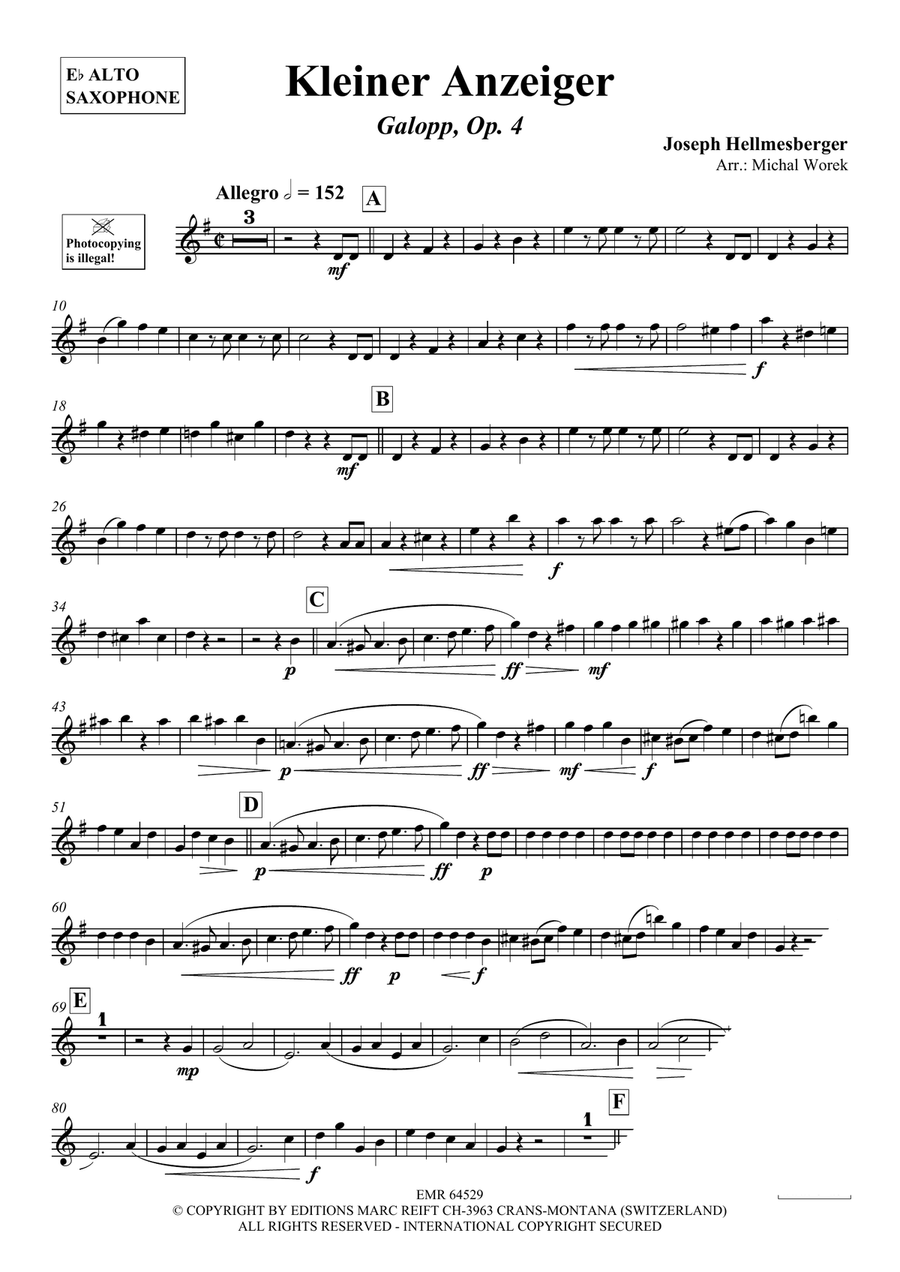 Kleiner Anzeiger Kleiner Anzeiger Alto Saxophone scores gallery preview page 3