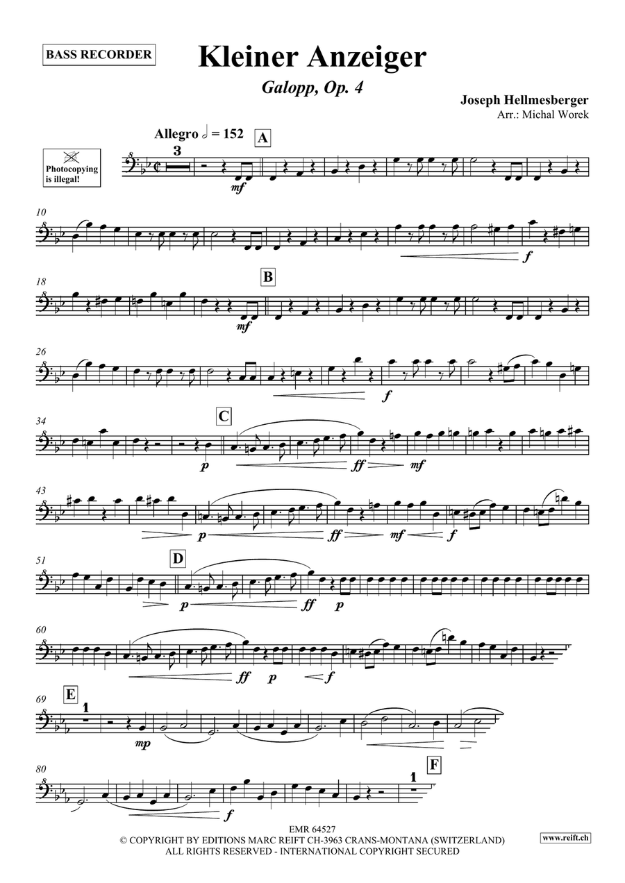 Kleiner Anzeiger Kleiner Anzeiger Bass Recorder scores gallery preview page 3