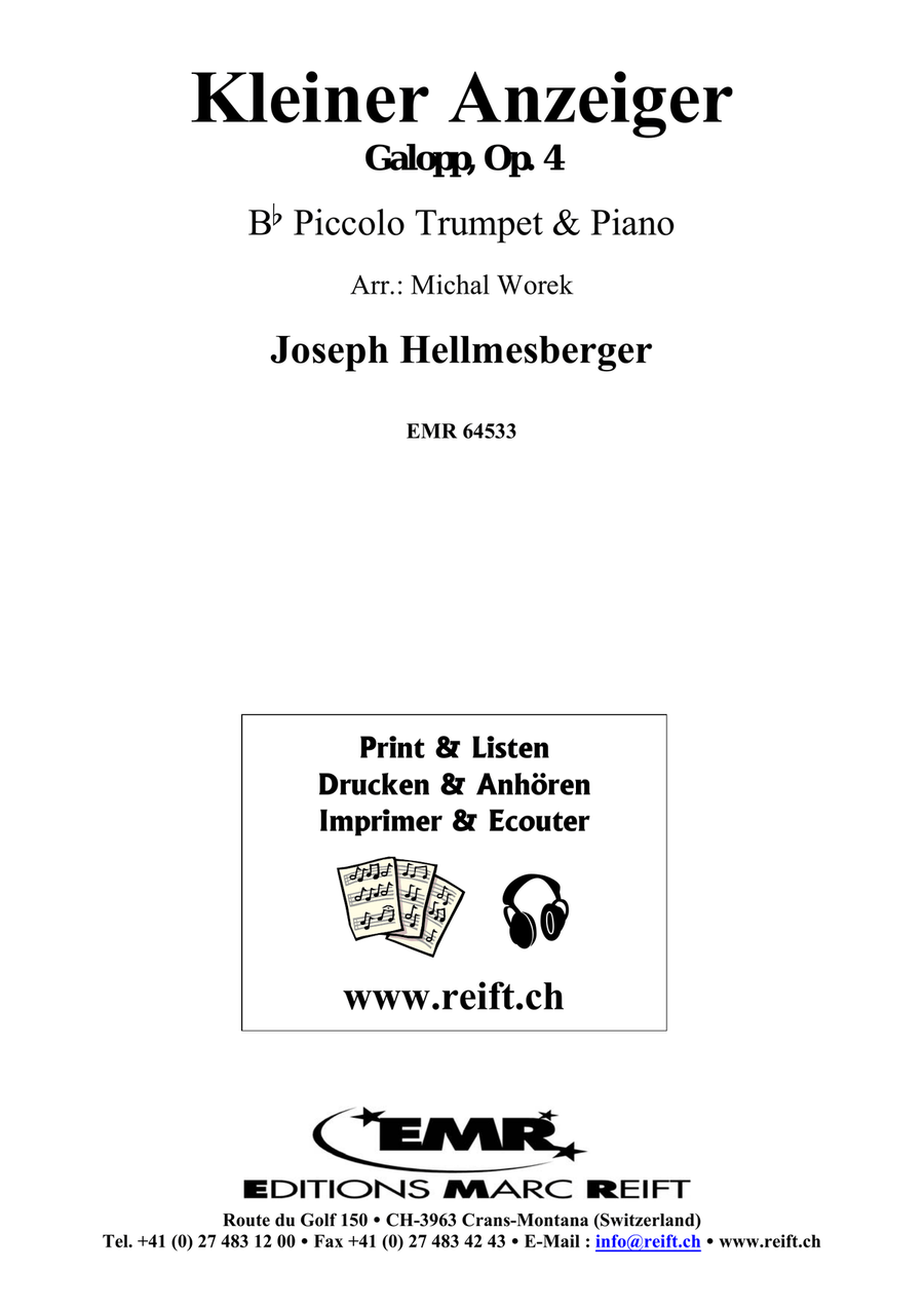 Kleiner Anzeiger Kleiner Anzeiger Piccolo Trumpet scores gallery preview page 2