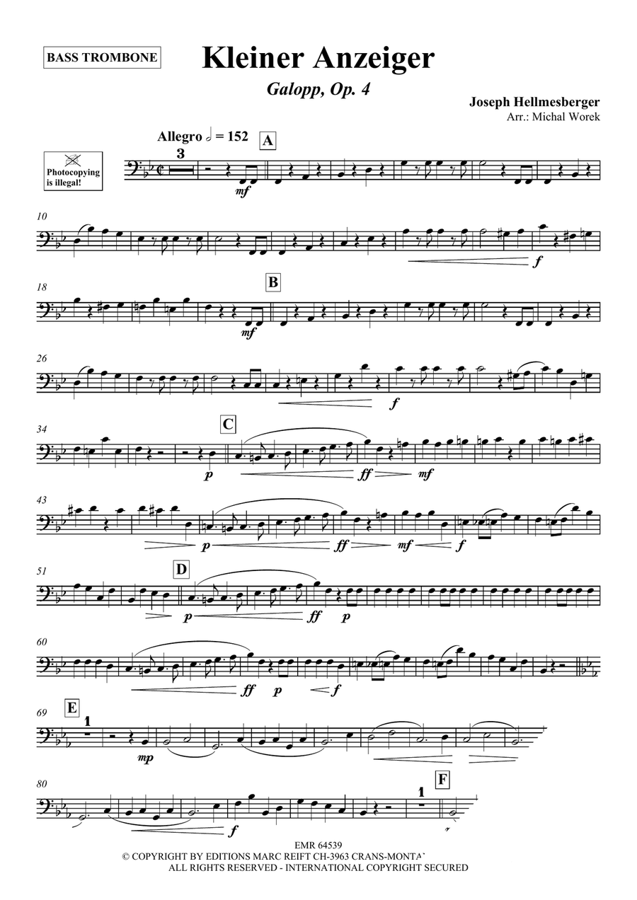 Kleiner Anzeiger Kleiner Anzeiger Bass Trombone scores gallery preview page 3