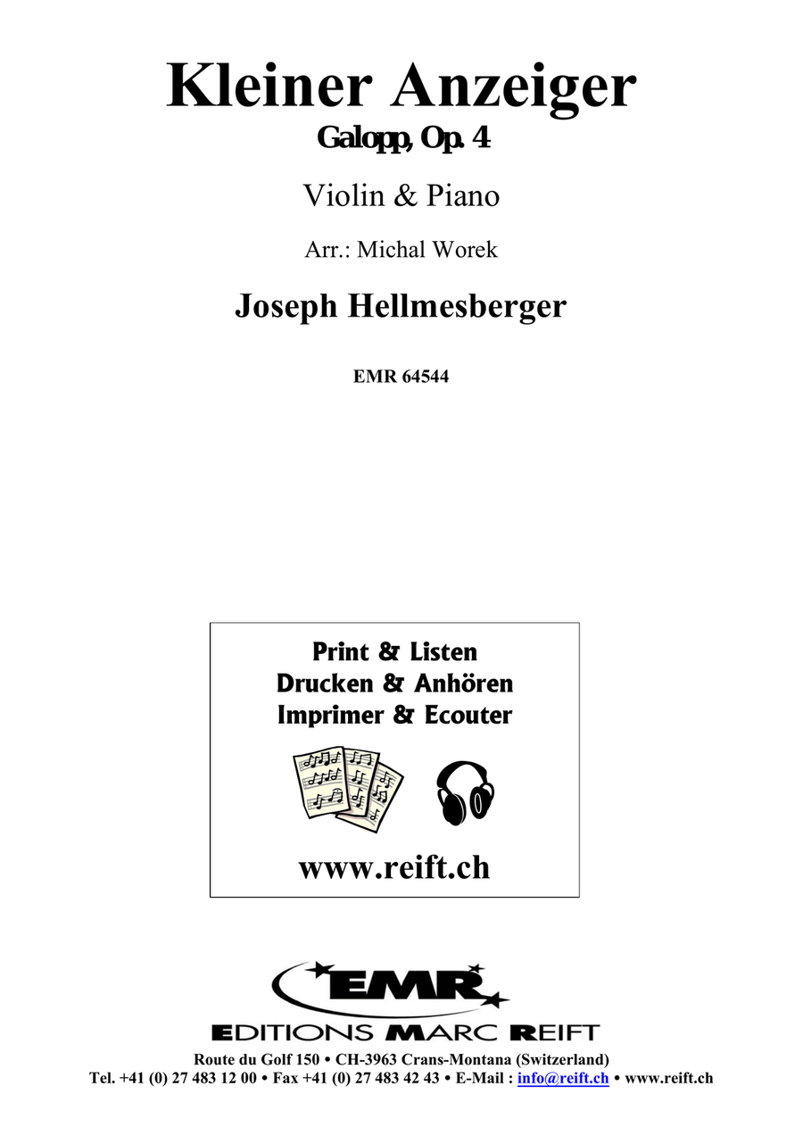 Kleiner Anzeiger Kleiner Anzeiger Violin Solo scores gallery preview page 2