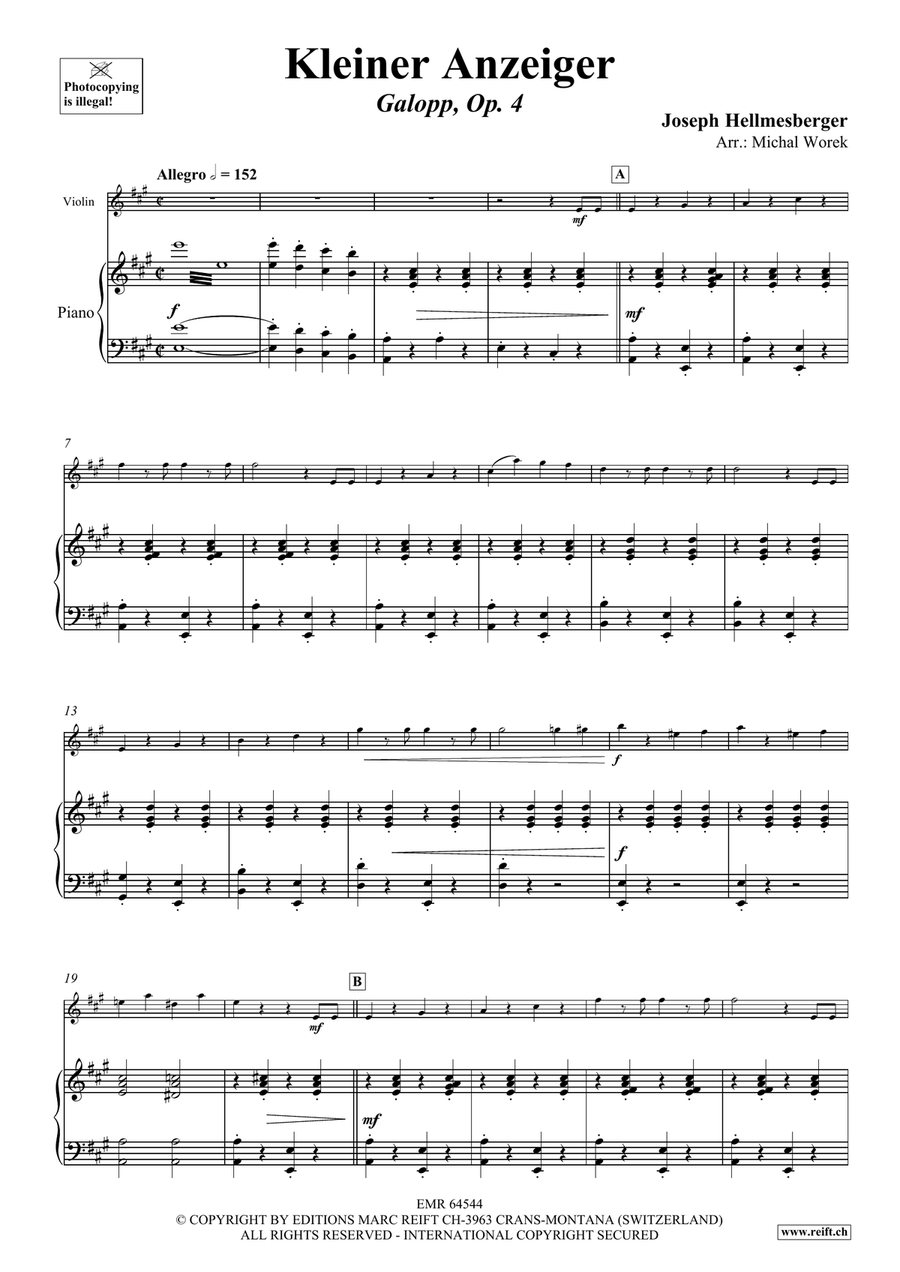 Kleiner Anzeiger Kleiner Anzeiger Violin Solo scores gallery preview page 4