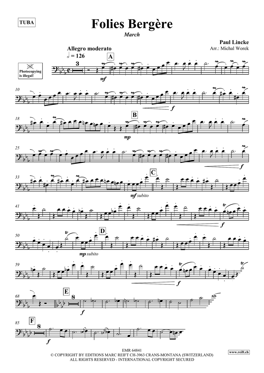Folies Bergère Folies Bergère Tuba scores gallery preview page 3