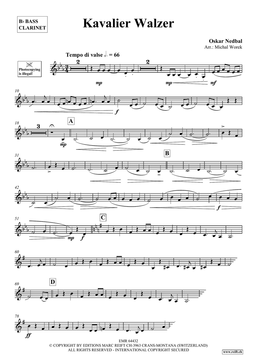 Kavalier Walzer Kavalier Walzer Bass Clarinet scores gallery preview page 3