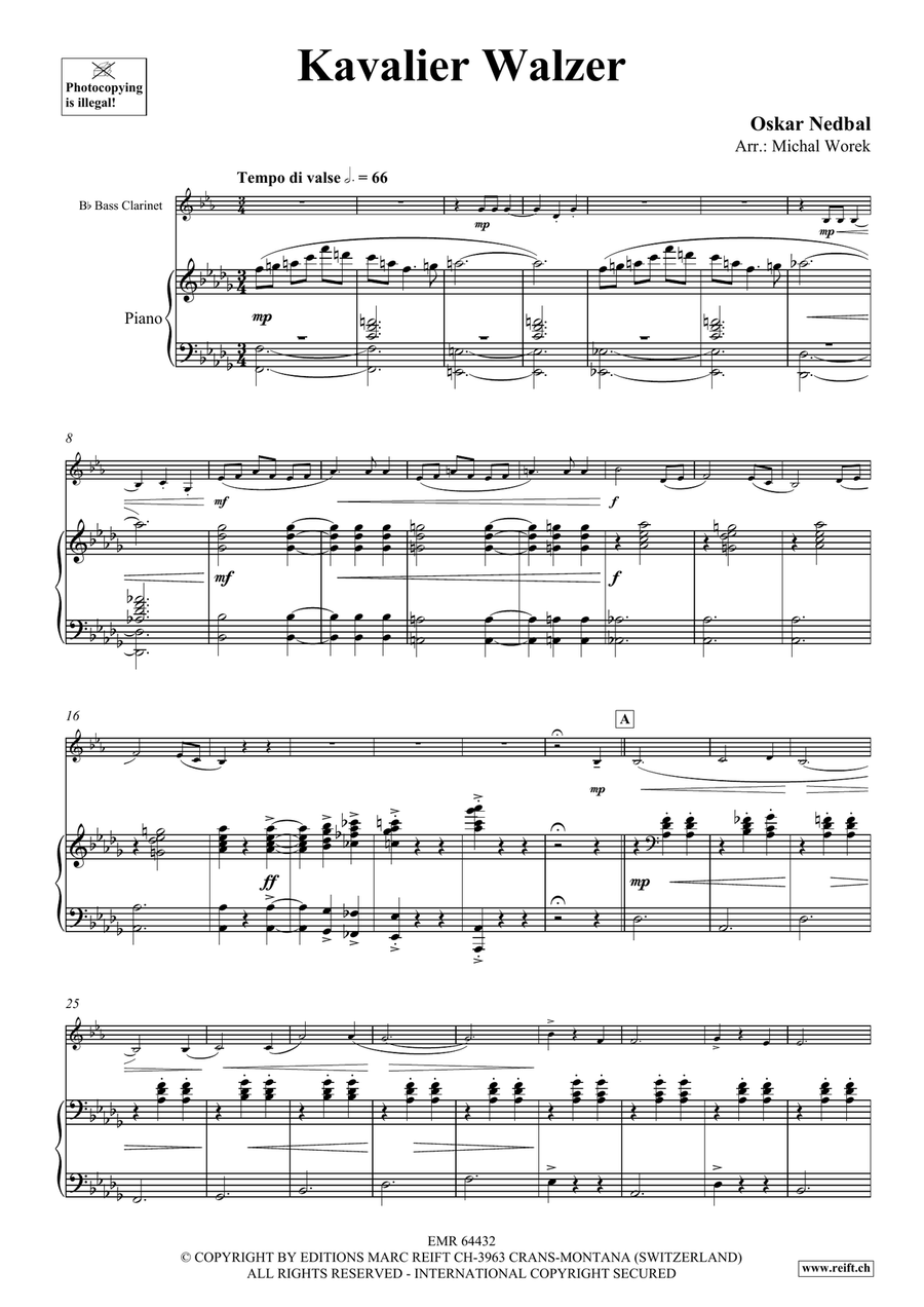 Kavalier Walzer Kavalier Walzer Bass Clarinet scores gallery preview page 4