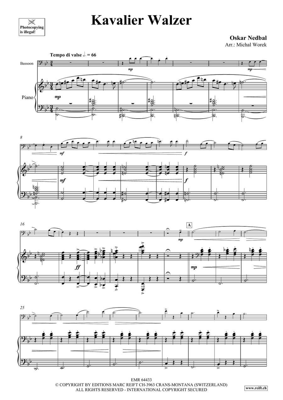 Kavalier Walzer Kavalier Walzer Bassoon Solo scores gallery preview page 4