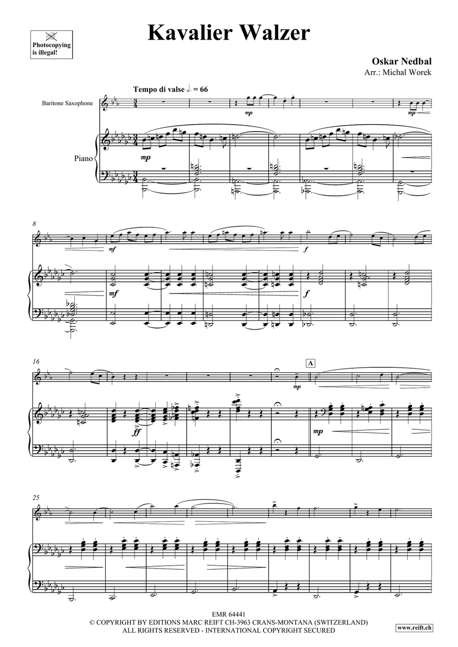 Kavalier Walzer Kavalier Walzer Baritone Saxophone scores gallery preview page 4