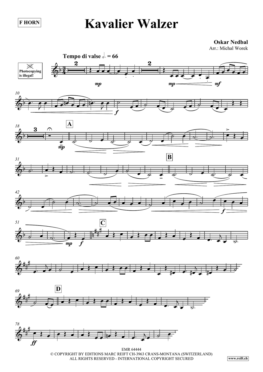 Kavalier Walzer Kavalier Walzer Horn scores gallery preview page 3