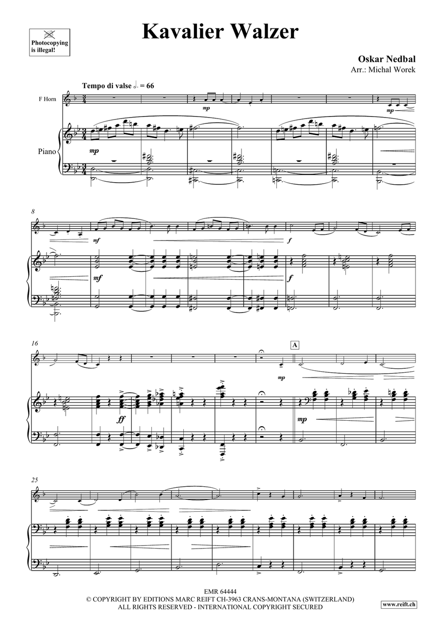 Kavalier Walzer Kavalier Walzer Horn scores gallery preview page 4