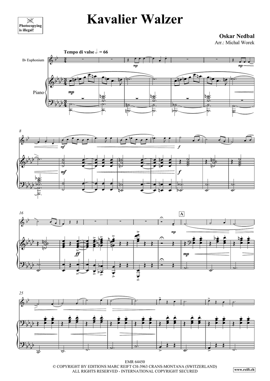 Kavalier Walzer Kavalier Walzer Euphonium scores gallery preview page 4
