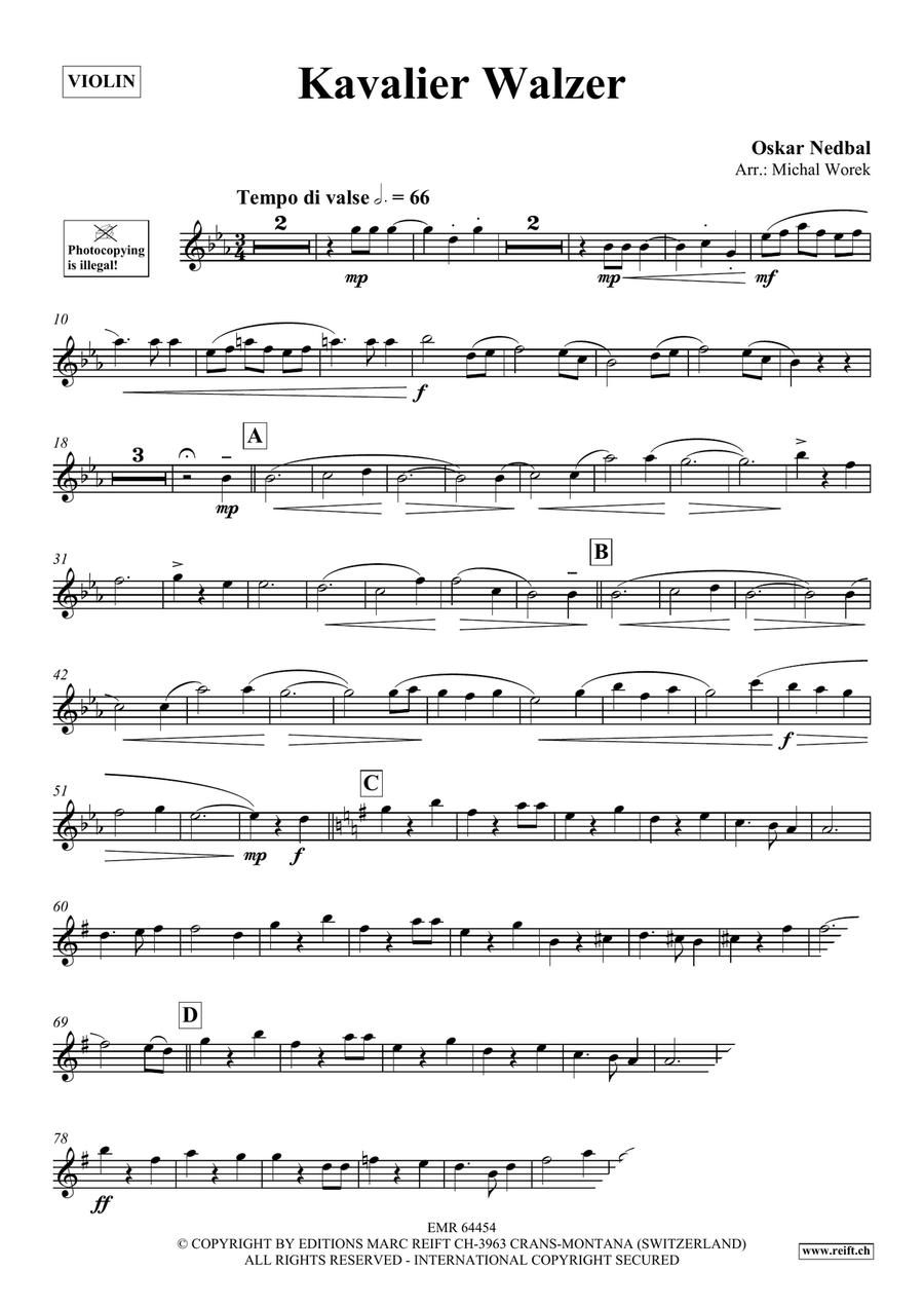 Kavalier Walzer Kavalier Walzer Violin Solo scores gallery preview page 3