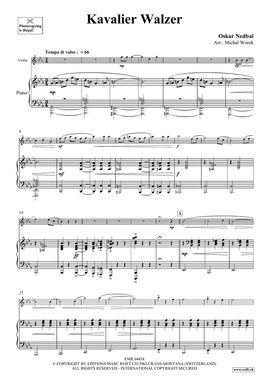 Kavalier Walzer Kavalier Walzer Violin Solo scores gallery preview page 4