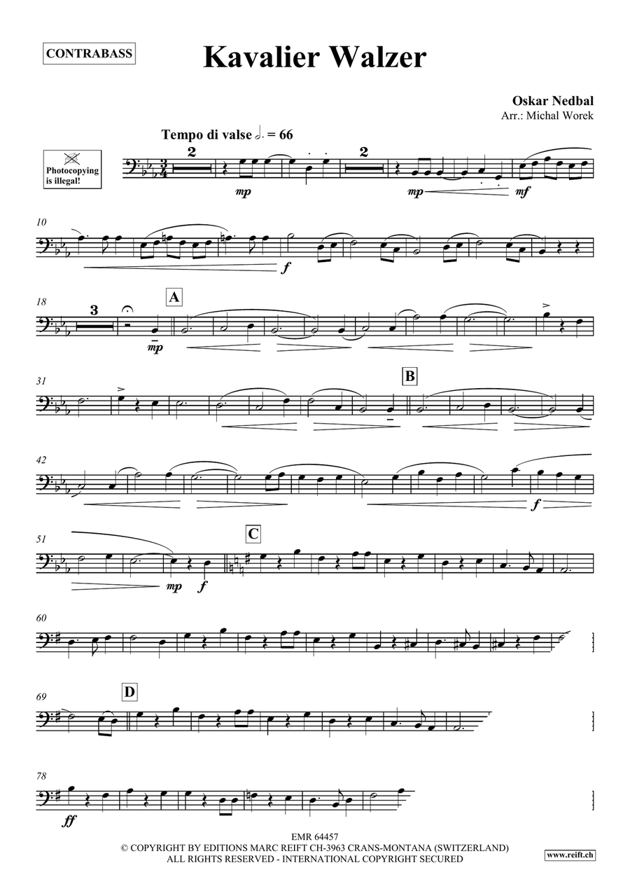 Kavalier Walzer Kavalier Walzer Double Bass scores gallery preview page 3