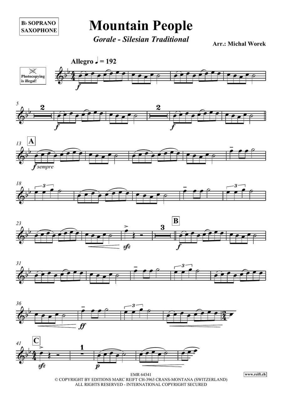 Mountain People Mountain People Soprano Saxophone scores gallery preview page 3